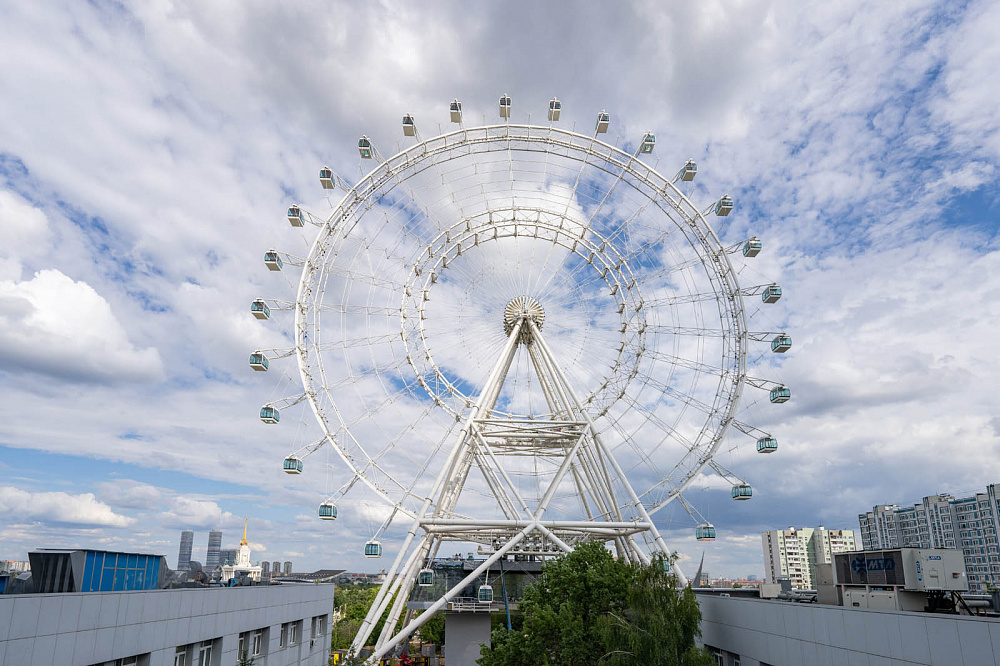 Фото 58 — Огромное колесо обозрения в городе